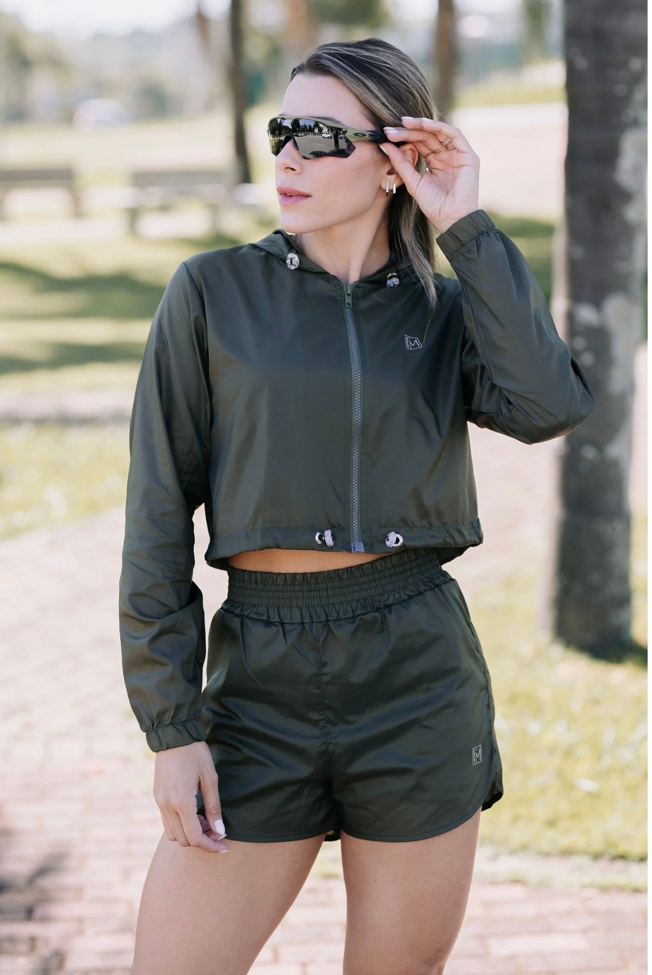 Shorts Duplo Verde Militar