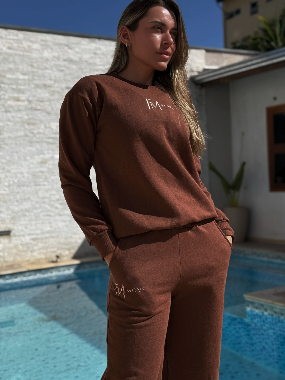 Conjunto Moletom Marrom